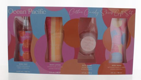 Ocean Pacific Cotton Candy Skies by Ocean Pacific, 4 Piece Gift Set for Women